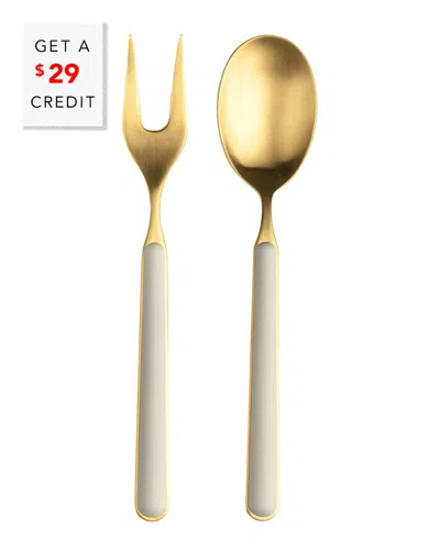 Mepra 2pc Fantasia Ice Serving Set With $29 Credit In Gold