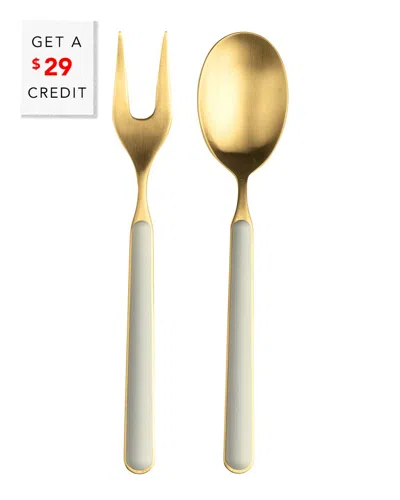Mepra 2pc Fantasia Ice Serving Set With $29 Credit In Gold