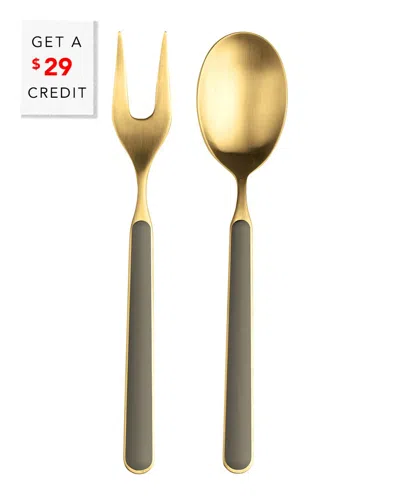 Mepra 2pc Fantasia Ice Serving Set With $29 Credit In Gold