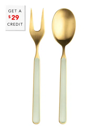 Mepra 2pc Fantasia Ice Serving Set With $29 Credit In Gold