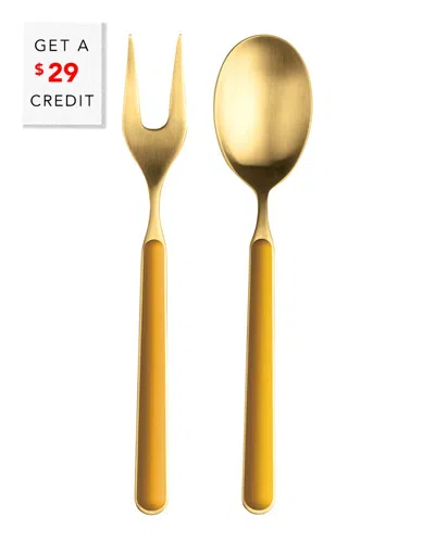 Mepra 2pc Fantasia Ice Serving Set With $29 Credit In Yellow