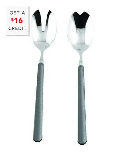 Mepra 2pc Salad Set With $16 Credit In Silver