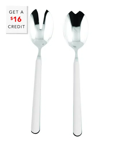 Mepra 2pc Salad Set With $16 Credit In Silver