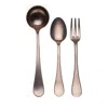 Mepra Vintage 3-piece Fork, Spoon, & Ladle Serving Set In Copper