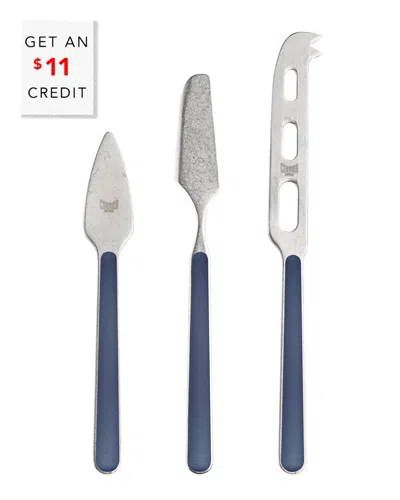 Mepra 3pc Fantasia Cheese Knives With $11 Credit In Blue