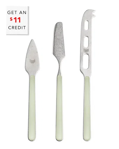 Mepra 3pc Fantasia Cheese Knives With $11 Credit In Green