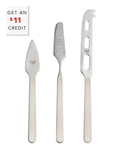 Mepra 3pc Fantasia Cheese Knives With $11 Credit In Neutral