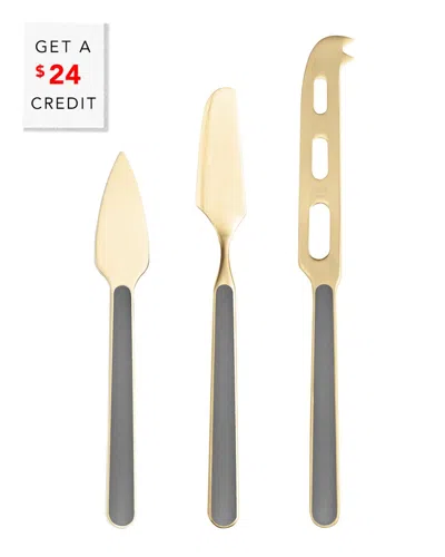 Mepra 3pc Fantasia Cheese Knives With $24 Credit In Gray