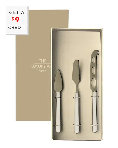 Mepra 3pc Fantasia Cheese Knives With $9 Credit In Multi