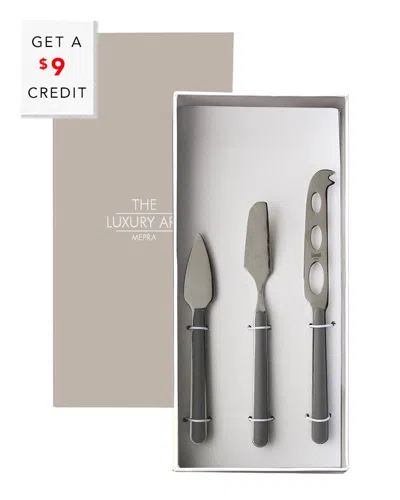 Mepra 3pc Fantasia Cheese Knives With $9 Credit In Multi