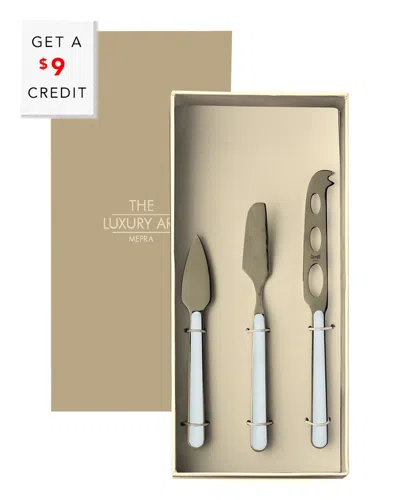 Mepra 3pc Fantasia Cheese Knives With $9 Credit In Blue