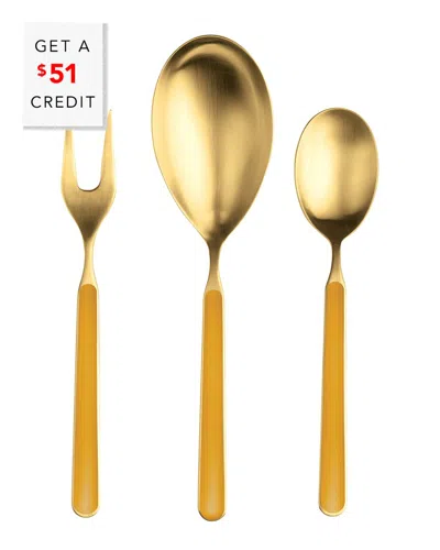 Mepra 3pc Fantasia Ice Serving Set With $51 Credit In Gold