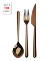 Mepra 3pc Flatware Set In Brown