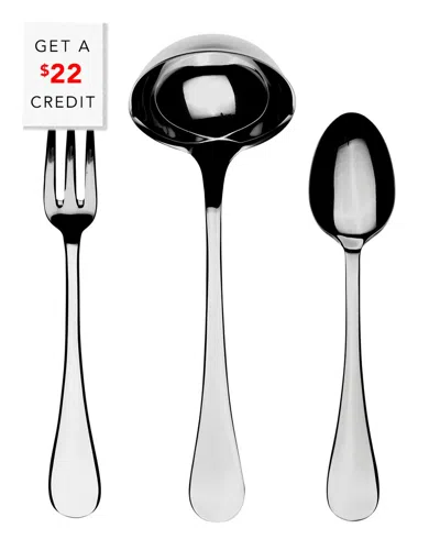 Mepra 3pc Serving Set With $22 Credit In Silver