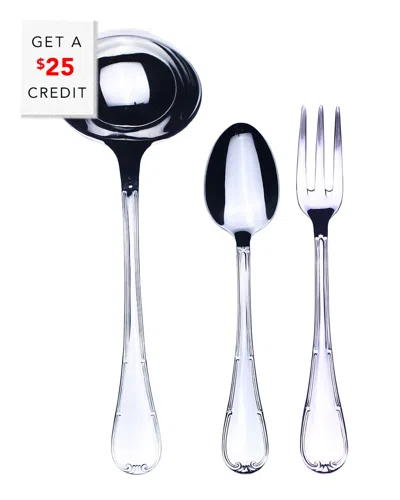 Mepra 3pc Serving Set With $25 Credit In Silver
