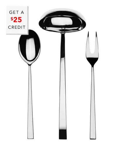 Mepra 3pc Serving Set With $25 Credit In Silver