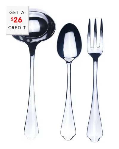 Mepra 3pc Serving Set With $26 Credit In Silver