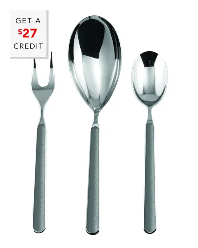 Mepra 3pc Serving Set With $27 Credit In Silver