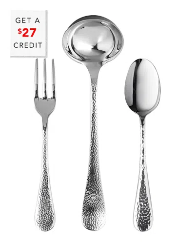 Mepra 3pc Serving Set With $27 Credit In Silver