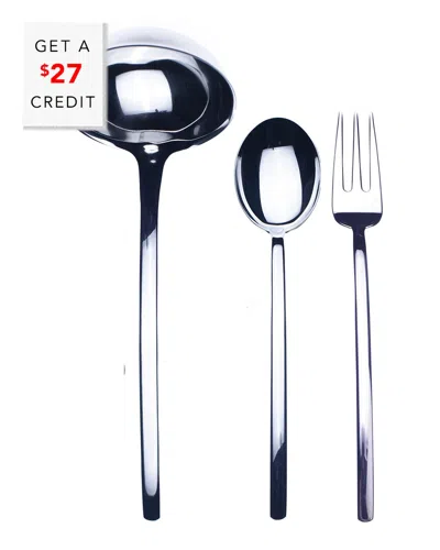 Mepra 3pc Serving Set With $27 Credit In Silver