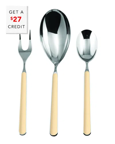 Mepra 3pc Serving Set With $27 Credit In Silver