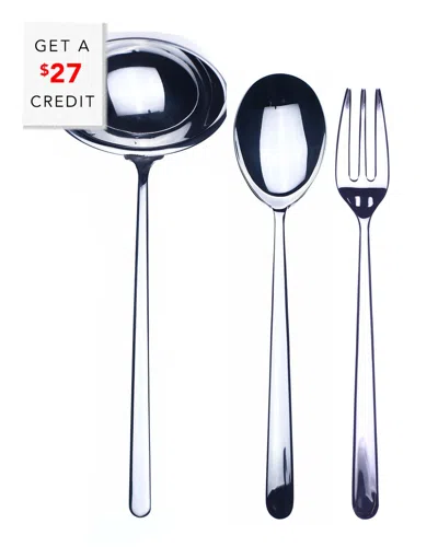 Mepra 3pc Serving Set With $27 Credit In Silver