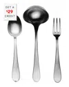 Mepra 3pc Serving Set With $29 Credit In Silver