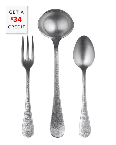 Mepra 3pc Serving Set With $34 Credit In Silver