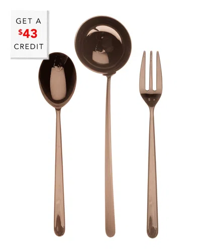 Mepra 3pc Serving Set With $43 Credit In Brown