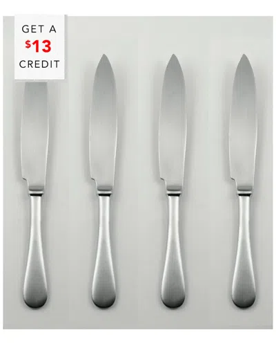 Mepra 4pc Steak Knife Set With $13 Credit In Silver