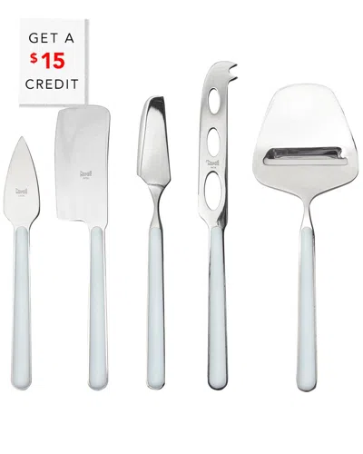 Mepra 5pc Fantasia Cheese Knives With $15 Credit In Silver