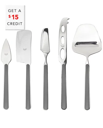 Mepra 5pc Fantasia Cheese Knives With $15 Credit In Silver