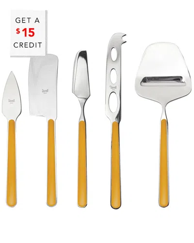 Mepra 5pc Fantasia Cheese Knives With $15 Credit In Yellow
