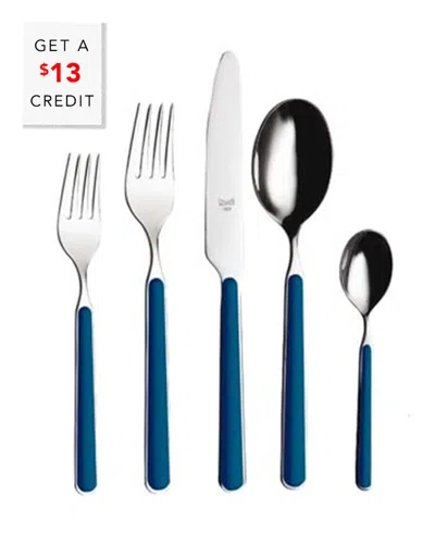 Mepra 5pc Flatware Set With $13 Credit In Blue