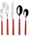 Mepra Place 5pc Flatware Set With $11 Credit In Brown