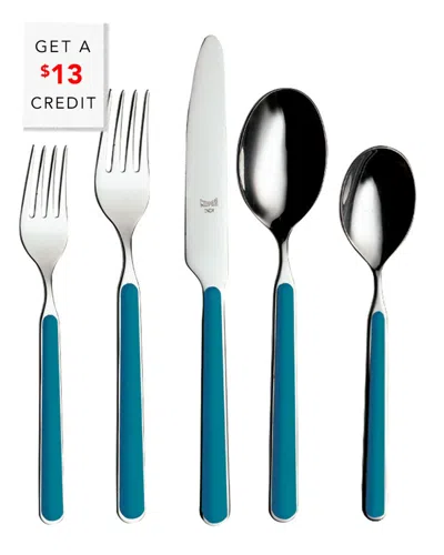 Mepra 5pc Flatware Set With $13 Credit In Blue