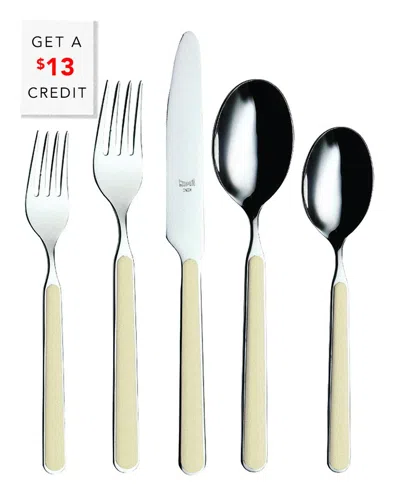 Mepra 5pc Flatware Set With $13 Credit In Neutral