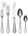 Mepra 5pc Flatware Set With $13 Credit In Silver