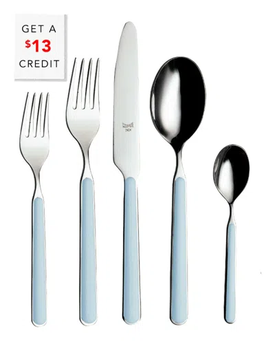 Mepra 5pc Flatware Set With $13 Credit In Blue
