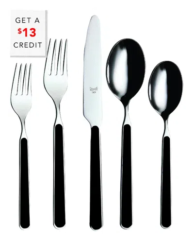 Mepra 5pc Flatware Set With $13 Credit In Black