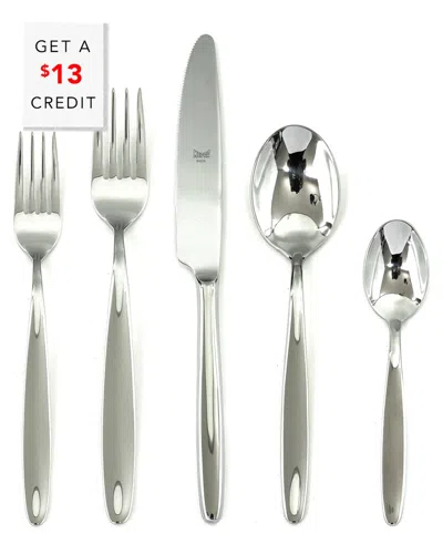 Mepra 5pc Flatware Set With $13 Credit In Silver