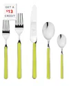 Mepra 5pc Flatware Set With $13 Credit In Green