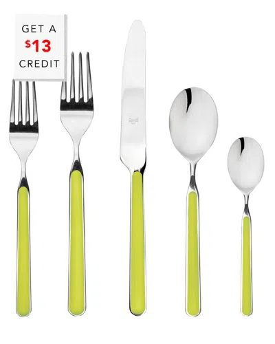 Mepra 5pc Flatware Set With $13 Credit In Green