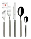Mepra 5pc Flatware Set With $11 Credit In Gray
