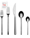 Mepra 5pc Flatware Set With $13 Credit In Silver