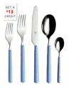 Mepra 5pc Flatware Set With $13 Credit In Blue