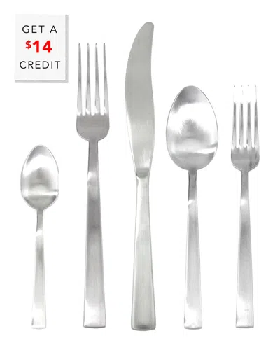 Mepra 5pc Flatware Set With $14 Credit In Silver