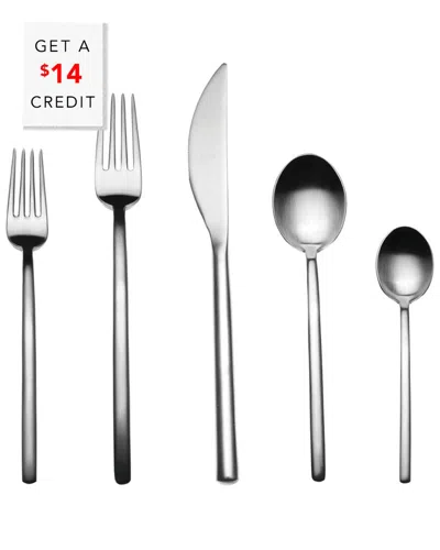 Mepra 5pc Flatware Set With $14 Credit In Silver