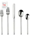 Mepra 5pc Flatware Set With $15 Credit In Silver