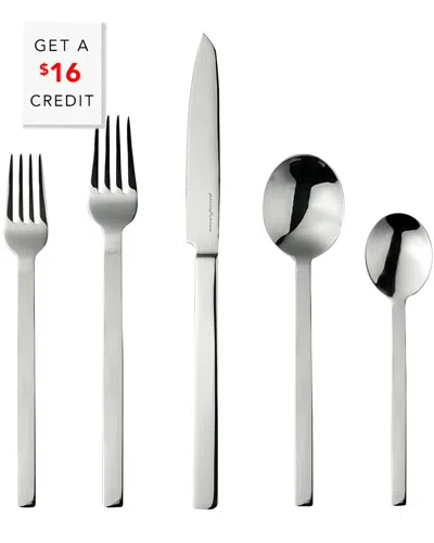 Mepra 5pc Flatware Set With $16 Credit In Silver